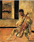 Salvador Dali Canvas Paintings - Portrait of the Cellist Ricard Pichot